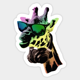 Cool Giraffe DJ Sticker